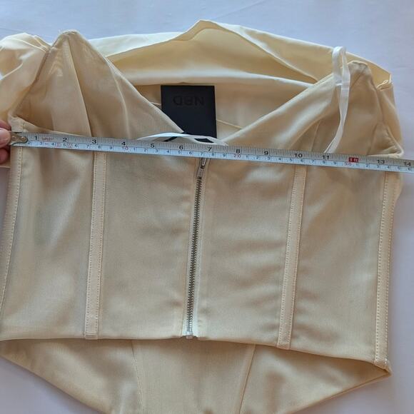 NWT NBD Hailee Bustier Corset Top in Ivory, size M - Picture 6 of 8